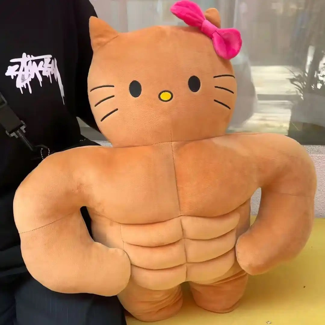 Mega Sanrio Kawaii Hello Kitty Muscle Plush